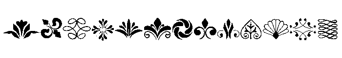 Collection Ornaments Font UPPERCASE
