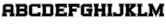 College Crest Font UPPERCASE