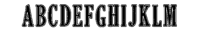 College Dusty Regular Font UPPERCASE