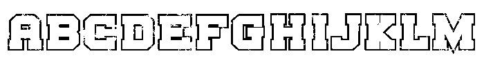College Retro V2 Outline Font UPPERCASE
