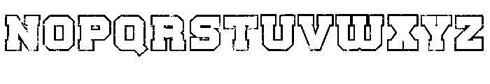 College Retro V2 Outline Font UPPERCASE