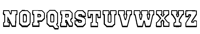 College School Regular Font UPPERCASE