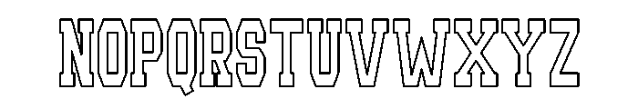 College The Holiday Outline Regular Font UPPERCASE