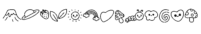 Coloring books for kids Font UPPERCASE
