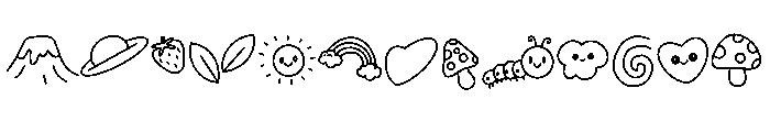 Coloring books for kids Font LOWERCASE