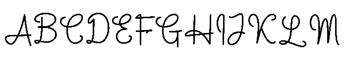 Combine Mantira Script Regular Font UPPERCASE