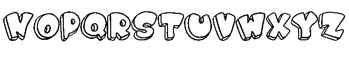 Comic 3d Bubble By Sque Regular Font LOWERCASE
