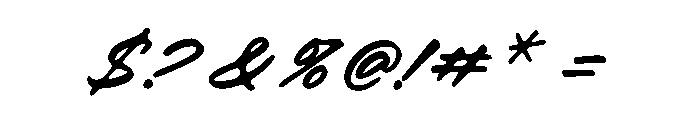 Comic Brush Regular Font OTHER CHARS