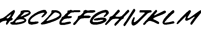 Comic Brush Regular Font UPPERCASE