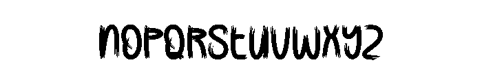 Comic Nightmare Font LOWERCASE