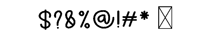 Comic Ribbon Font OTHER CHARS