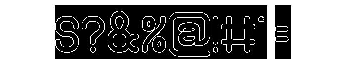 Comic Sons-Hollow-Inverse Font OTHER CHARS
