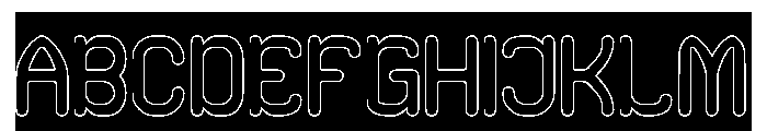 Comic Sons-Hollow-Inverse Font UPPERCASE