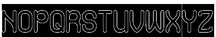 Comic Sons-Hollow-Inverse Font UPPERCASE