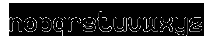 Comic Sons-Hollow-Inverse Font LOWERCASE