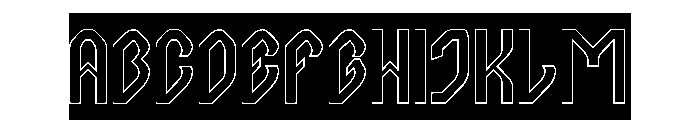 Computer Brain-Hollow-Inverse Font UPPERCASE