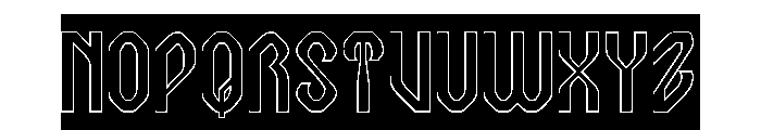 Computer Brain-Hollow-Inverse Font UPPERCASE