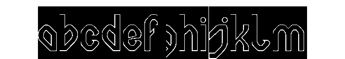 Computer Brain-Hollow-Inverse FONT