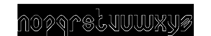 Computer Brain-Hollow-Inverse Font LOWERCASE
