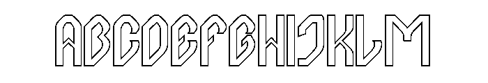 Computer Brain-Hollow Font UPPERCASE