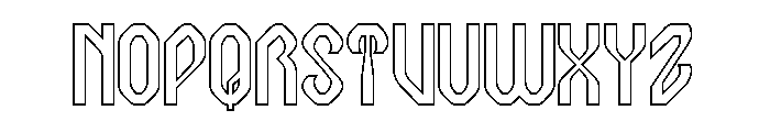 Computer Brain-Hollow Font UPPERCASE