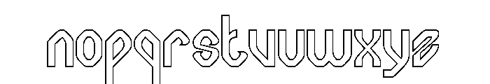 Computer Brain-Hollow Font LOWERCASE