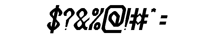 Computer Brain Italic Font OTHER CHARS
