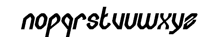 Computer Brain Italic Font LOWERCASE
