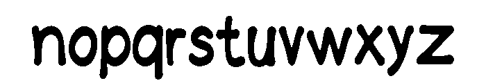 Concerned_Badger Font LOWERCASE