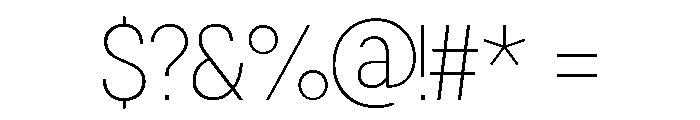 Concourse Thin Font OTHER CHARS