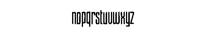 Condensed Cathedral Font LOWERCASE