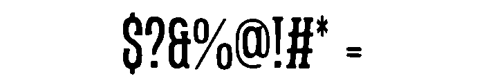 Condensed Victorian Font OTHER CHARS