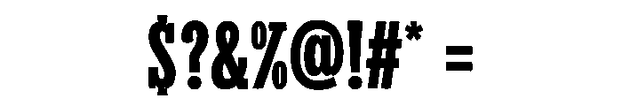 Condensed Font OTHER CHARS
