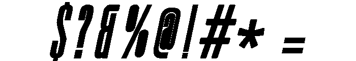 Condesned Sans Collection - Concrete Condensed Italic Font OTHER CHARS