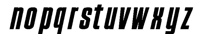 Condesned Sans Collection - Concrete Condensed Italic Font LOWERCASE
