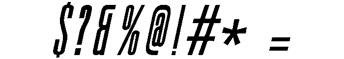 Condesned Sans Collection - LongLine Condensed Italic Font OTHER CHARS