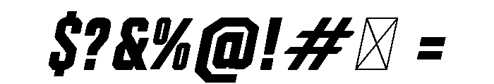 Condesned Sans Collection - Quadro Condensed Italic Font OTHER CHARS