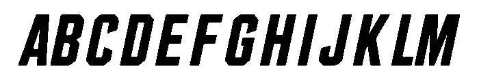 Condesned Sans Collection - Quadro Condensed Italic Font UPPERCASE