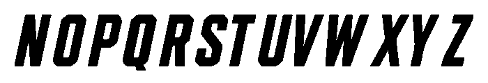 Condesned Sans Collection - Quadro Condensed Italic Font UPPERCASE