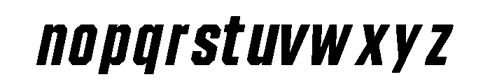 Condesned Sans Collection - Quadro Condensed Italic Font LOWERCASE