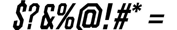 Condesned Sans Collection - Qudobo Condensed Italic Font OTHER CHARS