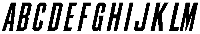 Condesned Sans Collection - Qudobo Condensed Italic Font UPPERCASE