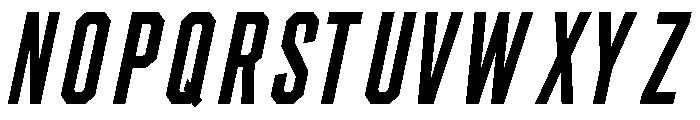 Condesned Sans Collection - Qudobo Condensed Italic Font UPPERCASE