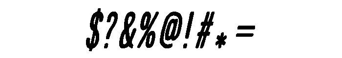 Condesned Sans Collection - Railtown Condensed Italic Font OTHER CHARS
