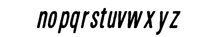 Condesned Sans Collection - Railtown Condensed Italic Font LOWERCASE