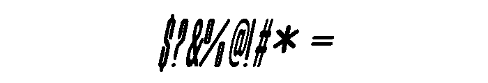 Condesned Sans Collection - Skewrom Condensed Italic Font OTHER CHARS