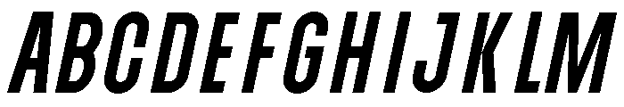 Condesned Sans Collection - Voltage Condensed Italic Font UPPERCASE
