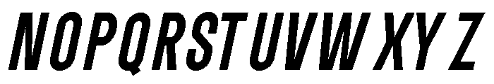 Condesned Sans Collection - Voltage Condensed Italic Font UPPERCASE