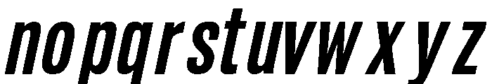 Condesned Sans Collection - Voltage Condensed Italic Font LOWERCASE