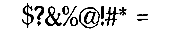 Connorstype Font OTHER CHARS